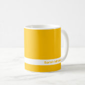 Couleur de tendance - Sunburst Nom Jaune Mug (Devant droit)