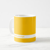 Couleur de tendance - Sunburst Nom Jaune Mug (Devant gauche)