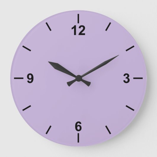 Couleur de tendance Violette douce Grande horloge (Recto)