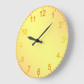 Couleur de texture orange citron, grande horloge m (Angle)