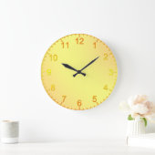Couleur de texture orange citron, grande horloge m (Maison)
