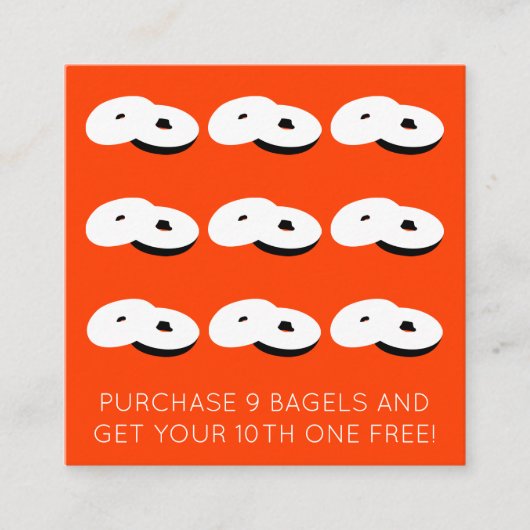 couleur de timbre de fidélité bagels personnalisab (Devant)