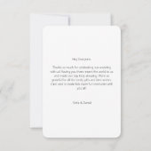 Couleur de tournesol jaune Carte de remerciements  (Dos)