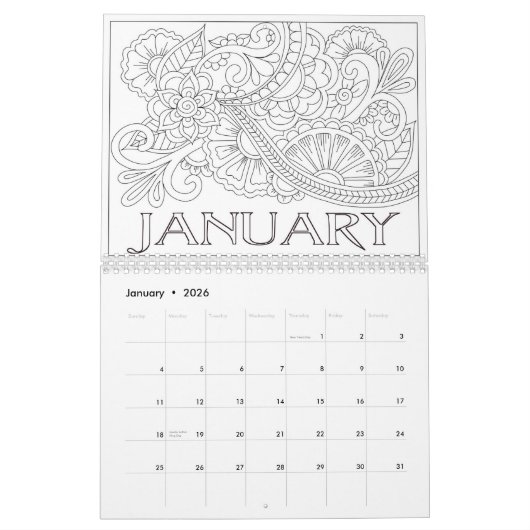 Couleur de votre année Calendrier personnalisé imp (Jan 2026)