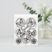 Couleur de votre propre carte postale fleurs papil (Debout devant)