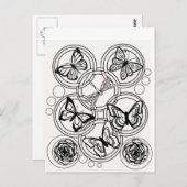 Couleur de votre propre carte postale fleurs papil (Devant / Derrière)