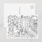 Couleur de votre propre carte postale - Halloween  (Devant / Derrière)