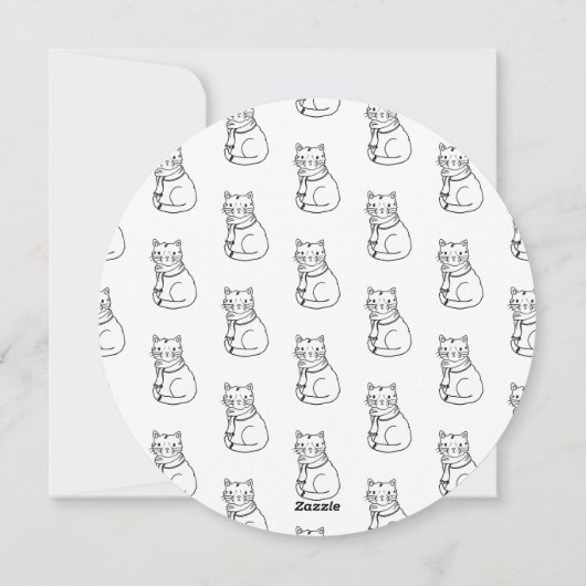 Couleur de votre propre chat Cirque de Noël Carte  (Dos)