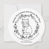 Couleur de votre propre chat Cirque de Noël Carte  (Devant)