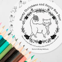 Couleur de votre propre chat Cirque de Noël Carte