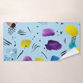 Couleur d'eau Abstraite formes géométriques avec s (Serviette de bain)
