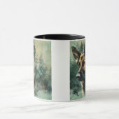 Couleur d'eau berger allemand Mug (Centre)