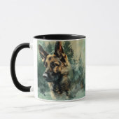 Couleur d'eau berger allemand Mug (Gauche)