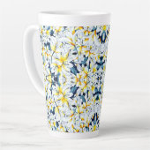 COULEUR D'EAU BLANCHE ET BLEUE MENSONGE LATTE MUG (Angle gauche)