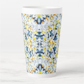COULEUR D'EAU BLANCHE ET BLEUE MENSONGE LATTE MUG (Devant)