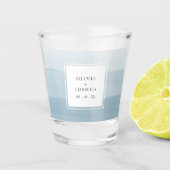 Couleur d'eau bleue Mariage verre (Devant)