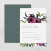 COULEUR D'EAU BRÛLÉE BURGUNDY FLORAL BUNCH RSVP (Devant / Derrière)