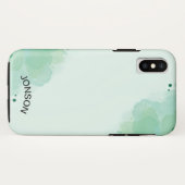 Couleur d'eau Coque-Mate Tough iPhone X Coque (Dos (Horizontal))