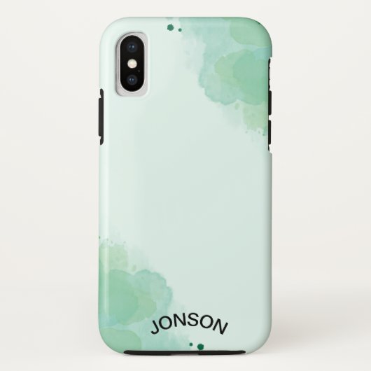 Couleur d'eau Coque-Mate Tough iPhone X Coque (Dos)