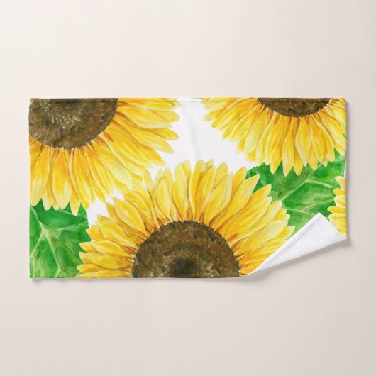 Couleur d'eau des fleurs de soleil (Serviette à main)