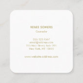 Couleur d'eau douce Happy Rainbow Carré Carte de v (Dos)