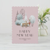 Couleur d'eau douce paysage d'hiver Bonne carte du (Debout devant)