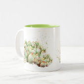 Couleur d'eau douce vert Cactus succulent mug (Devant gauche)