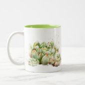 Couleur d'eau douce vert Cactus succulent mug (Gauche)