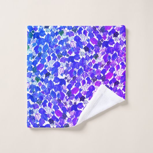 Couleur d'eau Feuille Motif pourpre (Gant de toilette)