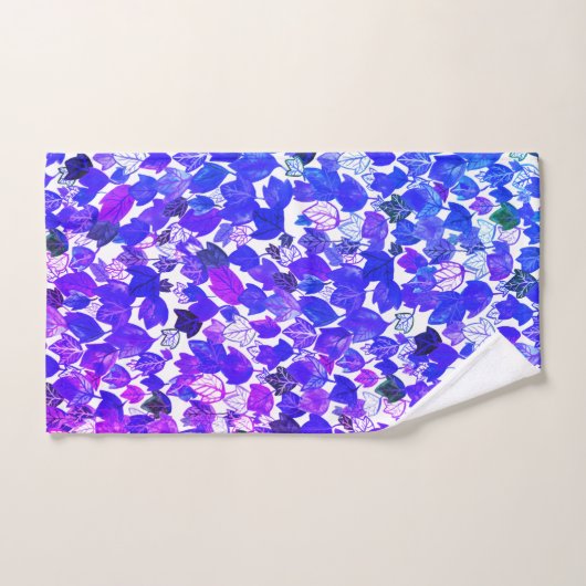 Couleur d'eau Feuille Motif pourpre (Serviette à main)