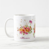 Couleur d'eau Fleur Bright Gold Coffee Mug (Gauche)