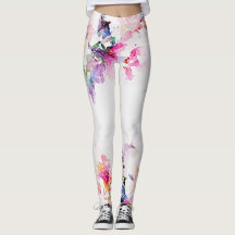 Couleur d'eau Leggings floraux