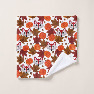 Couleur d'eau Maple Leaf Citrouille Acorn Chat Fox