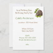 Couleur d'eau mignonne lapin lapin Invitation de f (Dos)