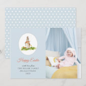 Couleur d'eau mignonne Photos de Pâques Carte de P (Devant / Derrière)