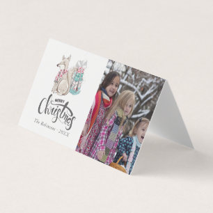 Couleur d'eau mignonne Renard d'hiver photo de Noë