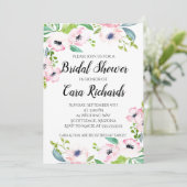 Couleur d'eau rose - Invitation de douche nuptiale (Debout devant)