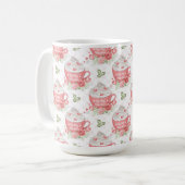COULEUR D'EAU ROSE & TASSES BLANCHES AVEC CRÈME LA (Devant gauche)