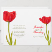 Couleur d'eau tulipe rouge grand programme de mari (Devant / Derrière)