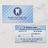 Couleur dentaire de cartes de rendez-vous variable (Devant / Derrière)