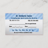 Couleur dentaire de cartes de rendez-vous variable (Dos)