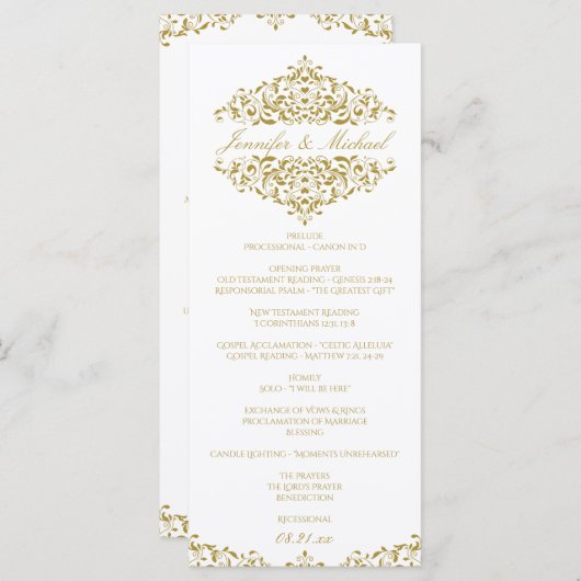 COULEUR DESIGN ÉLÉGANT Charlene Programme (Devant / Derrière)