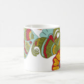 Couleur dessin à la main tasse à café (Centre)