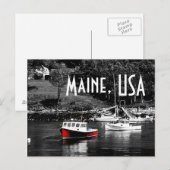 Couleur du Maine sur la carte postale noire de (Devant / Derrière)