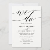 COULEUR ÉDITABLE Faire-part de mariage moderne #MS (Devant)