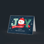 COULEUR ÉDITABLE Joyeux Snowman Cartes de fin de a<br><div class="desc">Collection correspondante disponible. Design © Berry Berry Sweet. Visitez notre showroom design à l'adresse WWW.BERRYBERRYSWEET.COM</div>