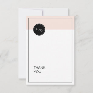 Couleur éditable minimaliste moderne mariage merci