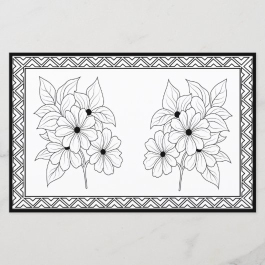 Couleur Élégante de votre propre papier à lettres (Devant)