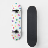 Couleur Empreintes de pattes Motif Skateboard (Recto)