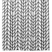 Couleur et noir Herringbone Douche rideau (Devant)